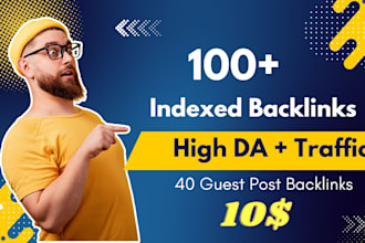 monthly seo service with 100 high da dofollow backlinks