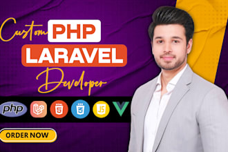 be your custom PHP laravel developer for vue, livewire web applications