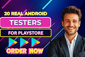 provide 12 real testers for google play console closed testing