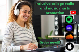 promote and submit your music to 5000 inclusive college radio and music charts
