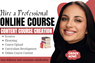create ecourse, elearning, curriculum, course upload to online course platform