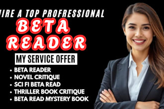 beta reader,sci fi beta read,thriller book critique,horror manuscript review