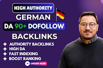 provide high da authority german SEO backlinks with dofollow links