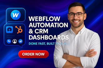 do webflow workflow automation hubspot crm webflow memberstack crm dashboard