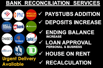 reconcile bank statement PDF to editable format