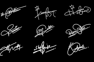 design artistic signature or autograph handwritten signature