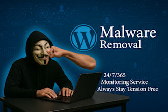 do wordpress malware removal, fix hacked website, and website security