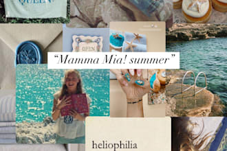 design a custom aesthetic mood board or brand identity guide