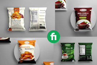 custom pouch package design high quality  mockups
