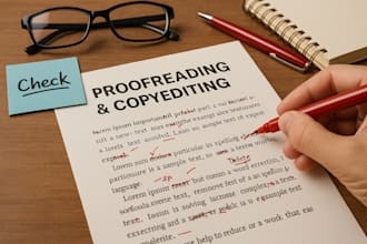 proofread and copyedit your english literature, reports and tasks