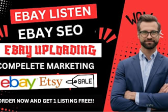 be your expert ebay lister for high converting product uploads, ebay SEO listing