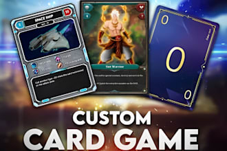 create custom board game, card game design, card illustration card game template