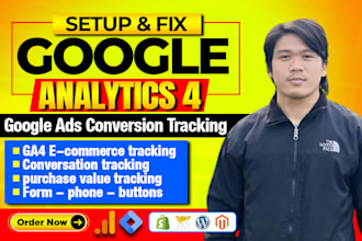 setup ga4 ecommerce tracking, google ads tracking and ga4 with GTM