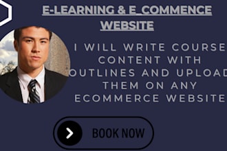 write course content with outlines and upload them on any ecommerce website