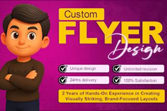 design custom a4 or a5 flyer for corporate, education within 24 hours