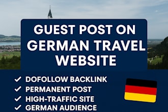 write and publish guest post on my german site travel niche