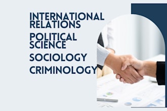 write high quality articles on international relations and political science
