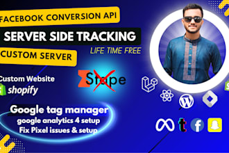 setup facebook conversion API using custom server free 1m event ga4 analytics