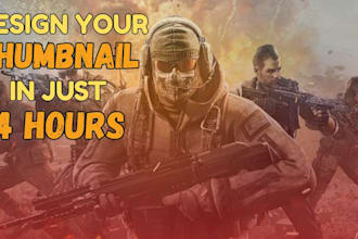 design gaming vlogging thumbnail in just 24 hours