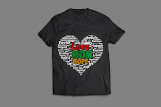 do custom typography minimalist t shirt design, word art cloud or text art