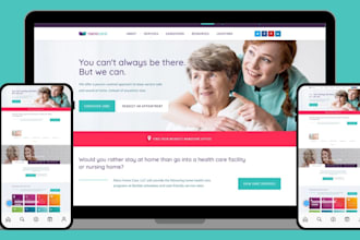 design a responsive homecare website healthcare, medical, elderly care website