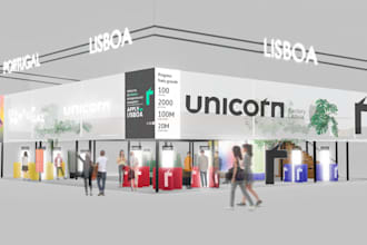 3d model and render your tradeshow booth or stand