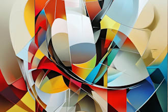 draw a design abstract album cover art for you