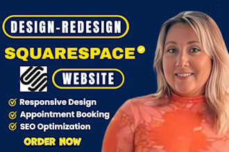 do squarespace website design, redesign or build website development squarespace