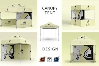design canopy tent, table cover, feather flag, tent