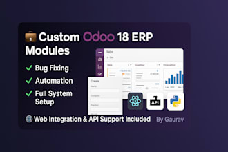 customize, develop, or fix odoo erp modules