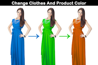 change color of clothes and products and change background in photoshop