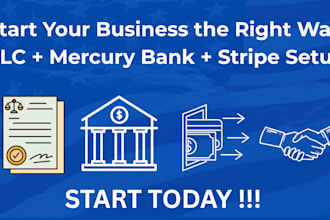 form your llc and set up mercury, stripe and wise accounts