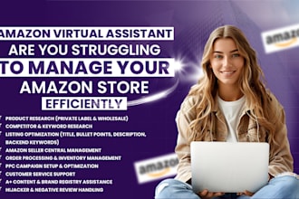 help you with amazon fba, PPC, and store optimization