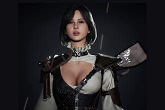 do 3d realistic character 3d metahuman character 3d stylized character for game