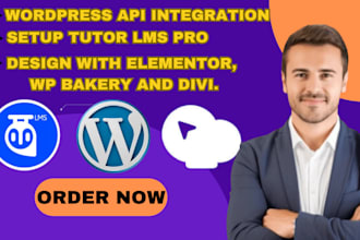 wordpress api integration tutor lms pro elementor divi wp bakery wix mega menu