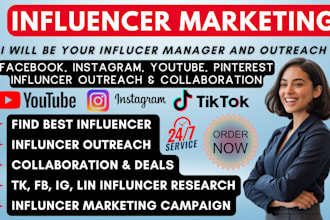 do influencer research manager tiktok influencer marketing instagram influencer
