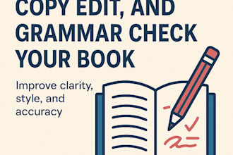 line edit, copy edit and grammar check your book