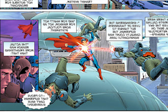 do graphic novel page superhero cartoon character design