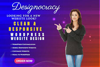 design and develop a clean, responsive wordpress website