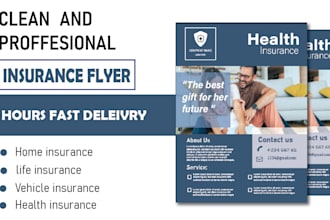 design professional business flyers for insurance, real estate, and market