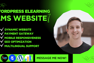 develop and customize wordpress lms website with learndash