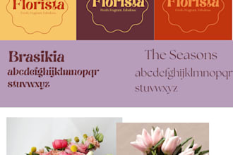 design brand logo and branding package, includes color pallet, fonts, mockups