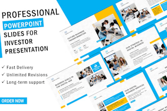 make high quality powerpoint slides for corporate or investor presentation