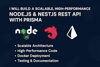 build scalable high performance node js and nestjs rest API with prisma