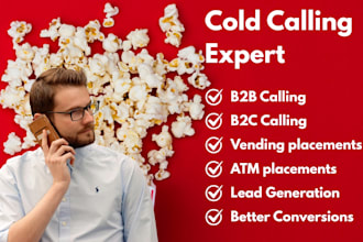 cold calling to find vending machine snack cash machine and placement