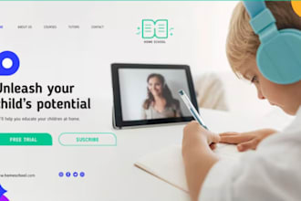 design educational website, preschool website daycare, kindergaten or childcare