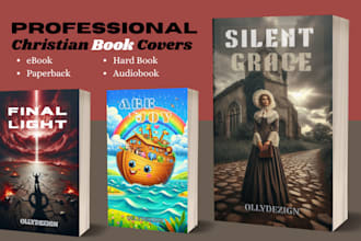 design christian book cover for KDP, print, religious ebook cover spiritual book