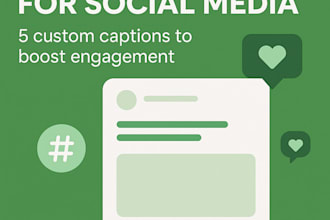 write 5 social media captions to boost your engagement