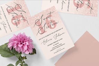 design wedding, birthday, special event invitations, greeting cards