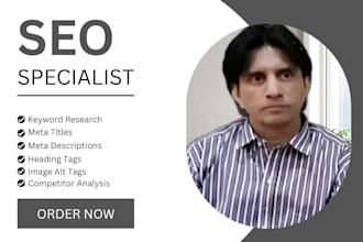 write SEO optimized meta titles, meta descriptions, headings and image alt tags